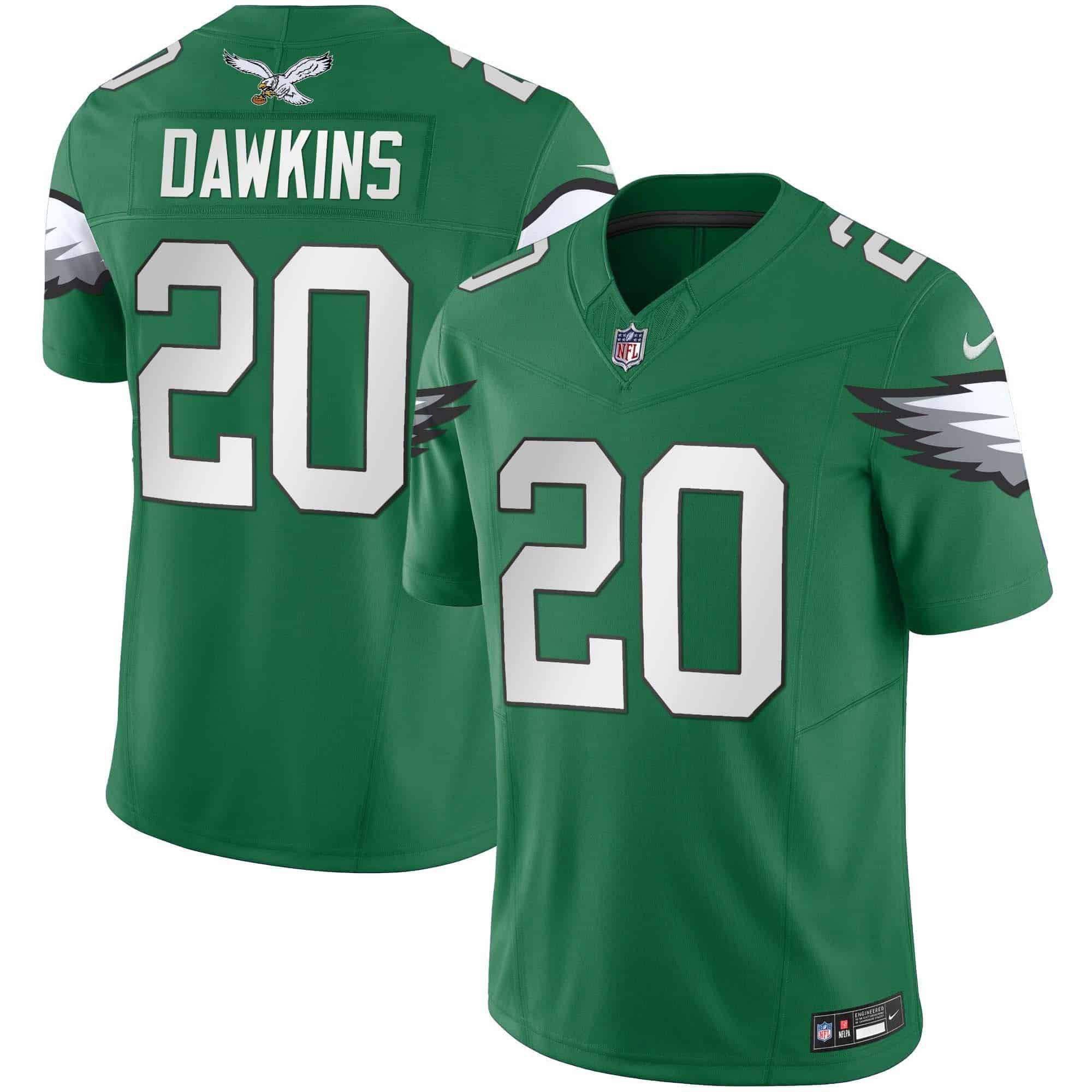 Men Philadelphia Eagles #20 Dawkins Green 2024 Nike Vapor Limited NFL Jersey
